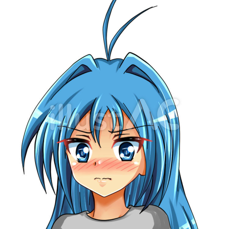 りる　表情４１ オリジナル,オリキャラ,キャラクターのイラスト素材