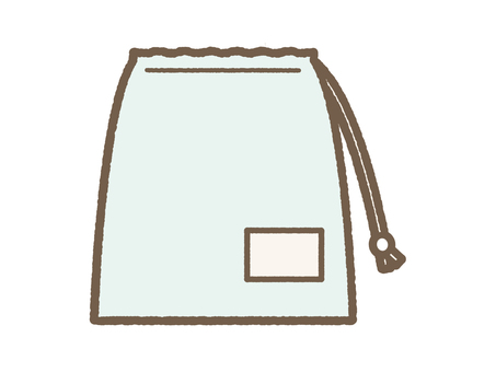 給食袋のイラスト｜学校の持ち物 給食袋,給食エプロン,学校,授業,持ち物,道具,教育,子ども向け,シンプル,かわいいのイラスト素材