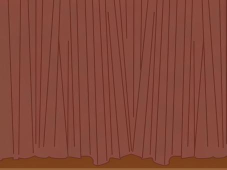 Illustration, stage, curtain, simple, 