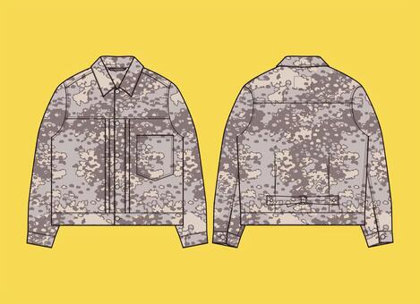 デニムジャケット　No1‐3 絵型,デニム,gジャン,ジャケット,トラックジャケット,トップス,アウター,ビンテージスタイル,ファッション,服のイラスト素材