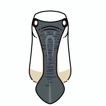 Illustration, black-faced spoonbill, bird, waterfowl, 