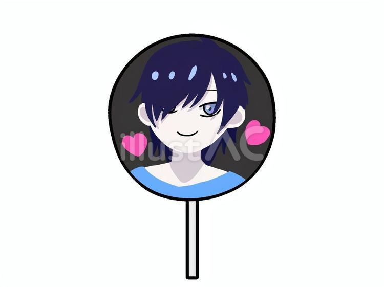 ライブ用推しうちわ ライブ,推し活,うちわのイラスト素材