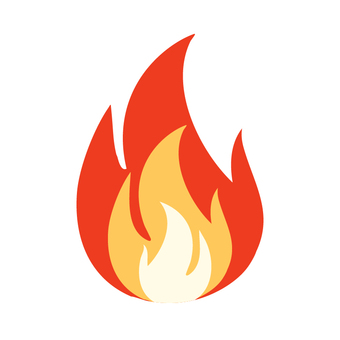 火のアイコン 火,炎,アイコン,シンプル,マーク,火の玉,単体,ファイヤー,赤,燃えるのイラスト素材