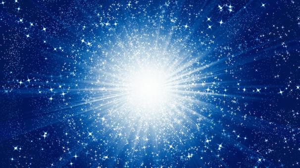 キラキラの背景素材 背景,キラキラ,光,星,夜,集中線,放射線,青,テキストスペース,タイトルスペースのイラスト素材