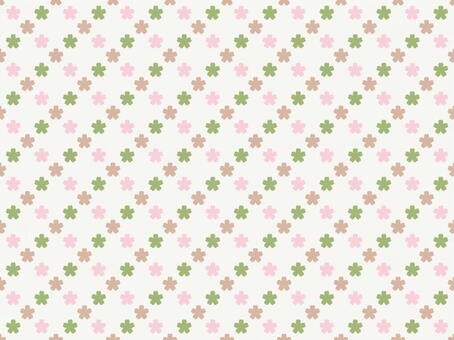 桜餅風春のフラワーチェック柄 桜,梅,桃,花,花柄,シルエット,シームレス,繰り返し,チェック柄,タータンチェックのイラスト素材