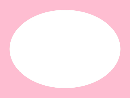 背景ピンクの楕円フレーム フレーム,楕円,丸,ピンク,シンプル,白のイラスト素材