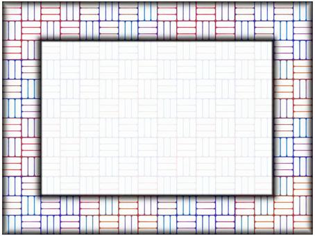 三崩しのフレ−ム　白 三崩し模様,フレ−ム,ポストカード,メッセージカード,柄,パターン,和風,和柄,縁起,めでたいのイラスト素材