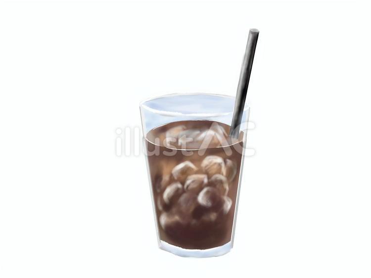 アイスコーヒー　 珈琲,コーヒー,アイスのイラスト素材