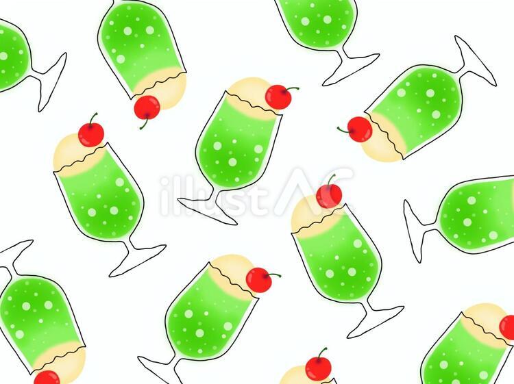 メロンソーダイラスト - No: 27628820｜無料イラスト・フリー素材なら「イラストAC」