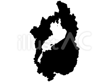 少しゆるい滋賀県のシルエット