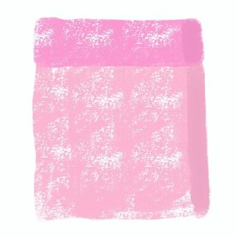 Illustration of a pink memo pad with a crayon touch, stationery, notepad, hand drawn, JPG and PNG