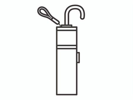 折り畳み傘（J型・袋あり）03 折り畳み傘,雨,傘,アイコン,マーク,シンプルのイラスト素材