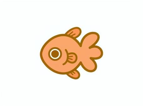 シンプルな金魚　オレンジ