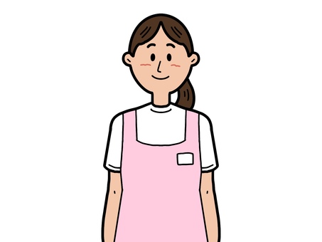 保育士の先生　女性2 保育士,女性,先生,保育園,幼稚園,やさしい,かわいい,シンプル,エプロンのイラスト素材