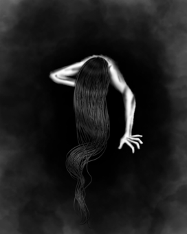 Those who crawl out of the darkness, JPG and PNG Those who crawl out of the darkness, horror, ghost, long hair, JPG and PNG