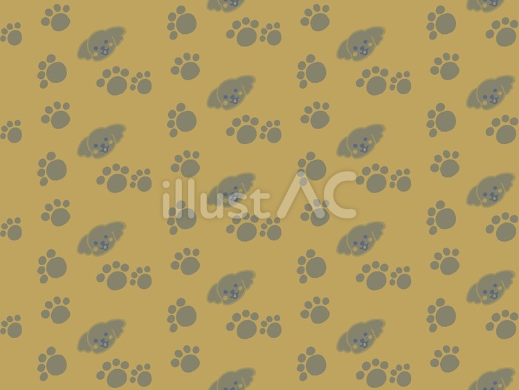 犬のお散歩柄背景 犬,可愛い,手描きのイラスト素材