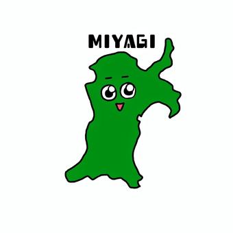 Illustration, miyagi, prefectures, character, 