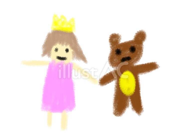 子供が描いた絵 おえかき,お絵描き,らくがきのイラスト素材