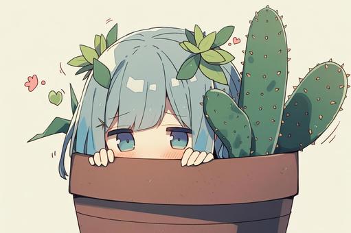 cactus girl, girl, female, people, JPG