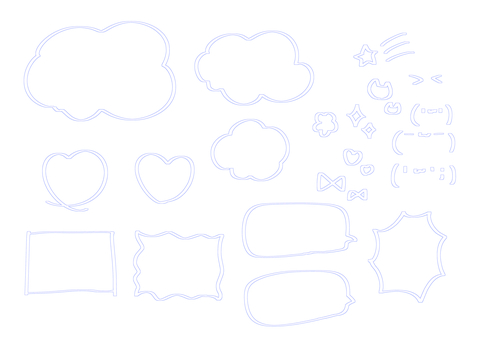 シンプル手描き枠セット2