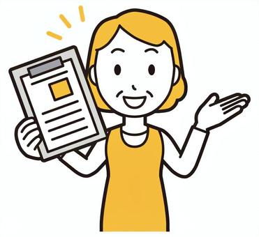  エプロンおばちゃん(黄)-039-バスト ファイル,おばちゃん,エプロン,お母さん,ママ,中年,おばさん,主婦,人物,かわいいのイラスト素材