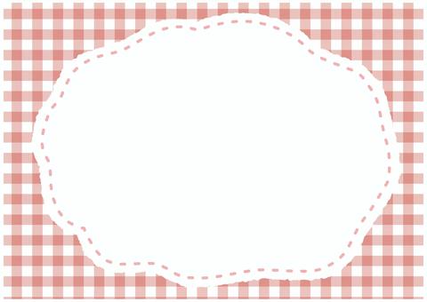 Kingham check frame (pink), JPG, PNG and AI Kingham check frame (pink), , JPG, PNG and AI