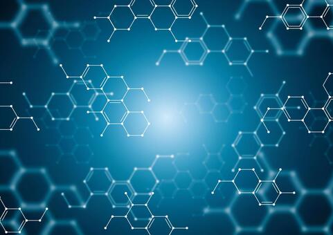 青色のかっこいい化学構造式の背景素材 化学,構造式,幾何学,ライン,サイエンス,光,スタイリッシュ,青色,背景のイラスト素材