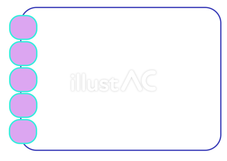 フレームの中に項目用アクセントあり フレーム,項目,行のイラスト素材