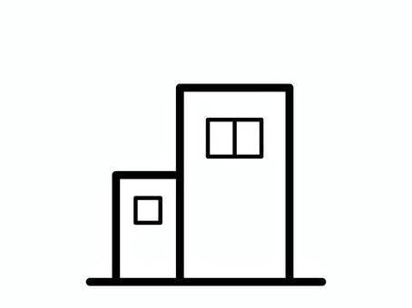 シンプルな建物のアイコン 家,アイコン,住宅,住まい,住居,建物,建築,ベクター,モダン,シンプルのイラスト素材
