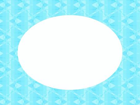 水色の幾何学模様の楕円フレーム 97 フレーム,幾何学,背景,枠,飾り枠,囲み枠,楕円,水色,楕円形,幾何学模様のイラスト素材
