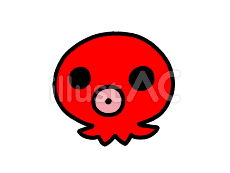 タコ　赤 タコ,魚介類,動物のイラスト素材