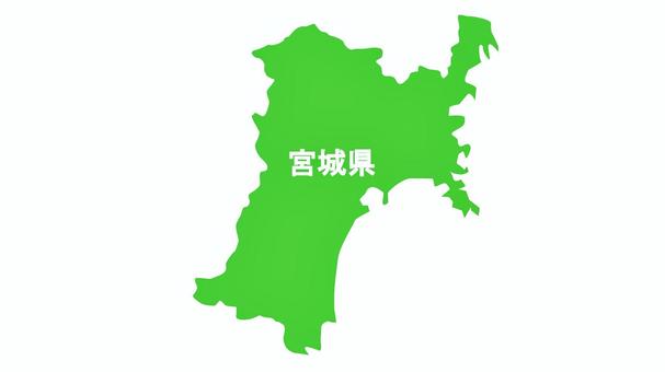 地図　宮城県　県名入り 宮城,宮城県,地図,マップ,東北,挿絵,ワンポイント,地方,地域,地理のイラスト素材