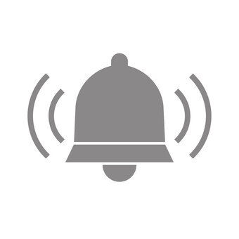 通知マーク（アラート・グレー） 通知,アイコン,通知マーク,ベル,アラート,警報,お知らせ,グレー,シンプル,イラストのイラスト素材