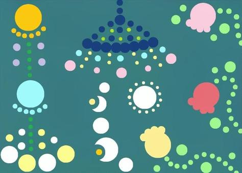 光のアート 光,電灯,植物,マル,アート,輝き,灯す,希望のイラスト素材