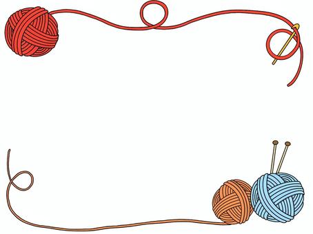毛糸 枠 毛糸 枠 毛糸,カラー,ハンドメイド,枠,毛糸玉,編み棒,編み物,鍵棒,鍵編みのイラスト素材