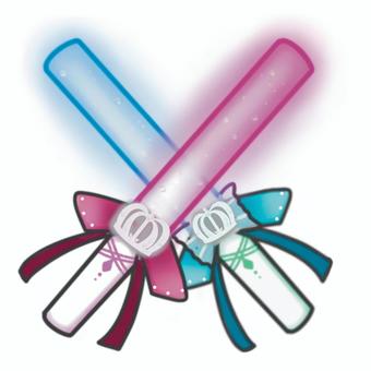 ペンライト キンブレ ピンク 水色 配信 ペンライト,ステージ,アイドル,ファン,コンサート,ライブ,応援,素材,ライト,歌のイラスト素材
