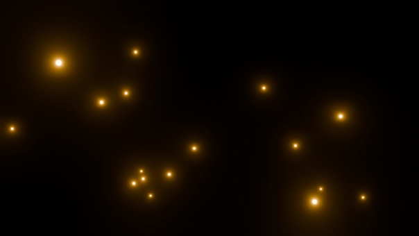 黄色い蛍の光が漂う背景イラスト 蛍,背景,ネオン,エフェクト,光,壁紙,スタイリッシュ,幻想的,神秘的,デザインのイラスト素材