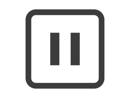 一時停止ボタン（黒四角枠） 一時停止,ボタン,アイコン,ストップ,マーク,動画,止める,停止,ムービー,コントロールのイラスト素材