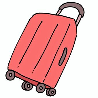 キャリーケース キャリーケース,旅行,荷物,入れ物,移動,赤,カバンのイラスト素材