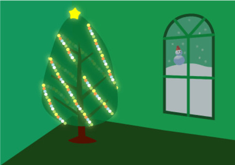 クリスマス クリスマス クリスマスツリー,雪だるま,冬のイラスト素材