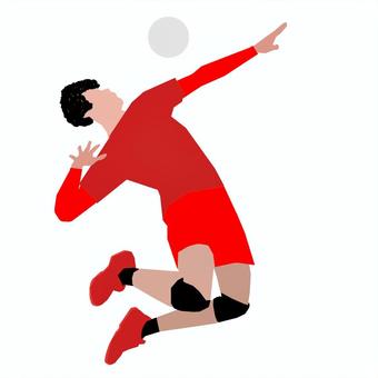 バレーボール選手1 バレーボール,スポーツ,アタック,サーブ,パス,トスのイラスト素材