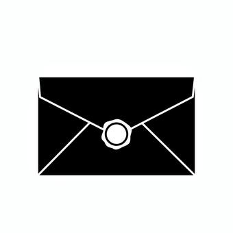 封蝋をしたダイヤ貼の洋型封筒のシルエット 封蝋をしたダイヤ貼の洋型封筒のシルエット 封筒,文房具,洋型封筒,手紙,封蝋,ダイヤ貼,シーリングワックス,封印,シルエット,シンプルのイラスト素材