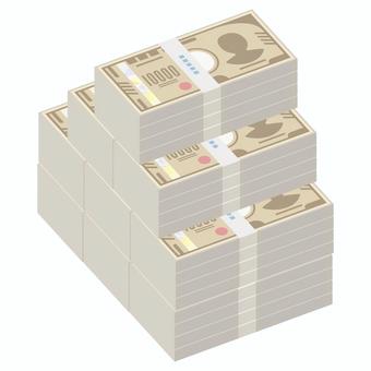 札束の山のシンプルイラスト 札束,お金,大金,お金持ち,大金持ち,ミリオネア,ビリオネア,複利,金利,ローンのイラスト素材