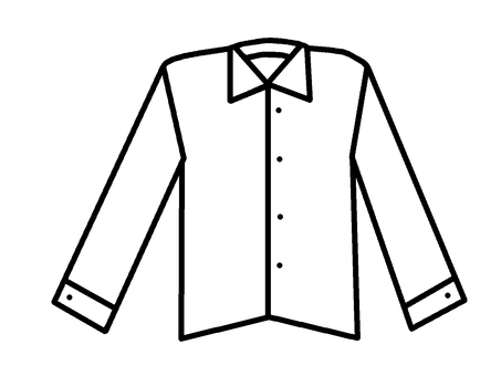 長袖シャツ 長袖シャツ,上着,衣類,服,yシャツ,イラストのイラスト素材