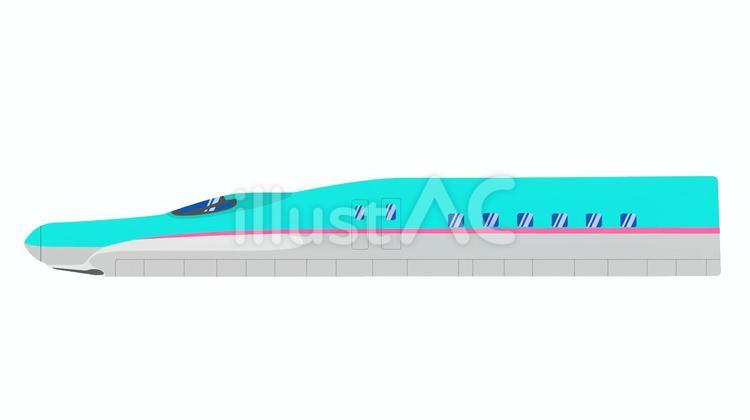 東北新幹線　はやぶさ　側面 新幹線,はやぶさ,e5系のイラスト素材