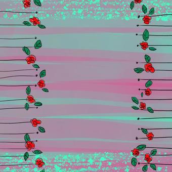 天界の薔薇の花ゲート エメラルドグリーン,薔薇,花,植物,背景,コピースペースのイラスト素材