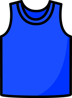 青のバスケユニフォームです。