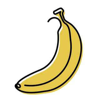 一筆書きのバナナアイコン