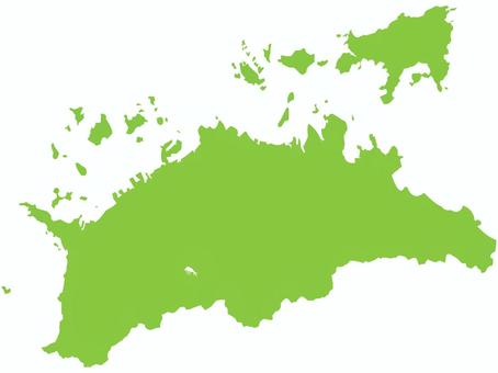 地図／香川県 香川県,地図,マップ,形,小豆島,荘内半島,大串半島,直島諸島,塩飽諸島,豊島のイラスト素材
