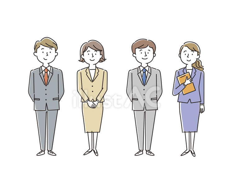 会社員の男性と女性_03 会社員,社員,ビジネスマンのイラスト素材